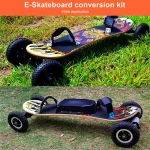 9 Inch Mountain Electric Skateboard Deck 10 Ply Canadian Maple Off Road Longboard Deck with Foot Holder Adult Skateboard