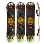 9 Inch Mountain Electric Skateboard Deck 10 Ply Canadian Maple Off Road Longboard Deck with Foot Holder Adult Skateboard