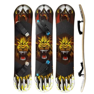 9 Inch Mountain Electric Skateboard Deck 10 Ply Canadian Maple Off Road Longboard Deck with Foot Holder Adult Skateboard